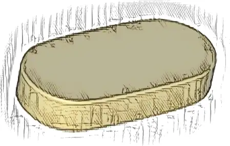 Tile, Round 1 x 2 Oval