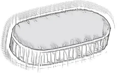 Tile, Round 1 x 2 Oval