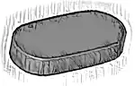 Płytka, Owalna 1 x 2
