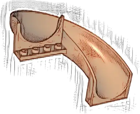 Slide Playground 7 x 12 x 8 1/3 Curved 180 degrees