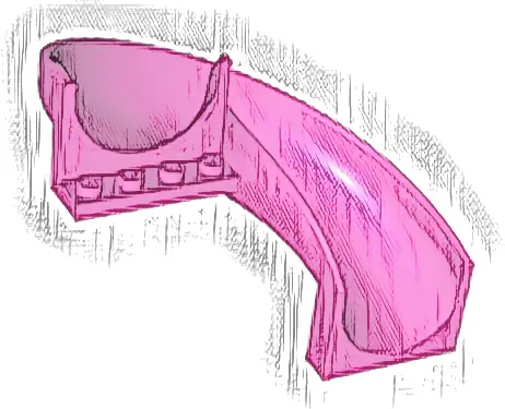 Slide Playground 7 x 12 x 8 1/3 Curved 180 degrees