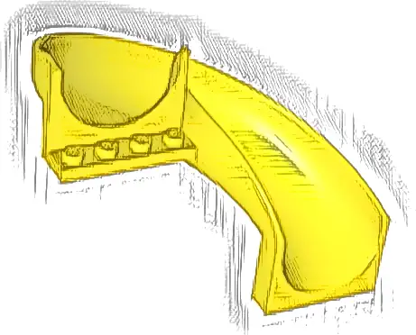 Slide Playground 7 x 12 x 8 1/3 Curved 180 degrees