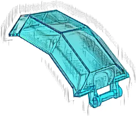 Windscreen 4 x 4 x 4 2/3 with Bar Handle