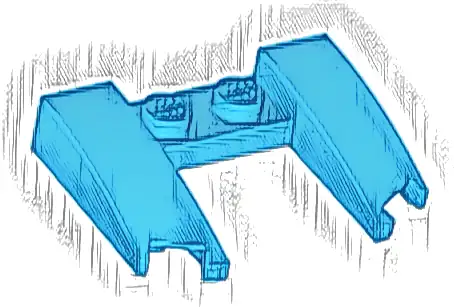 Wedge 3 x 4 x 2/3 Curved with Cutout