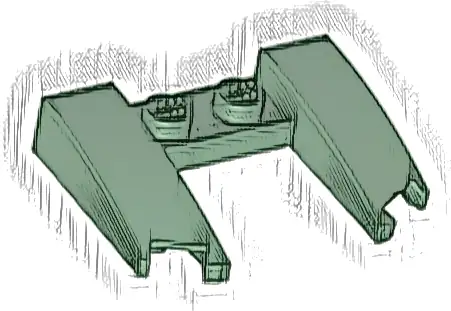 Wedge 3 x 4 x 2/3 Curved with Cutout