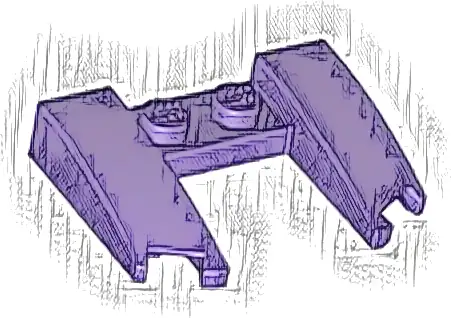 Wedge 3 x 4 x 2/3 Curved with Cutout