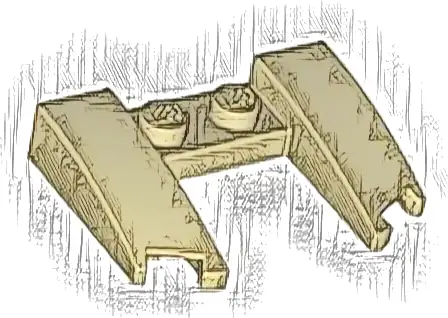 Wedge 3 x 4 x 2/3 Curved with Cutout