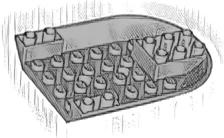 Aircraft Fuselage Forward Bottom Curved 6 x 8