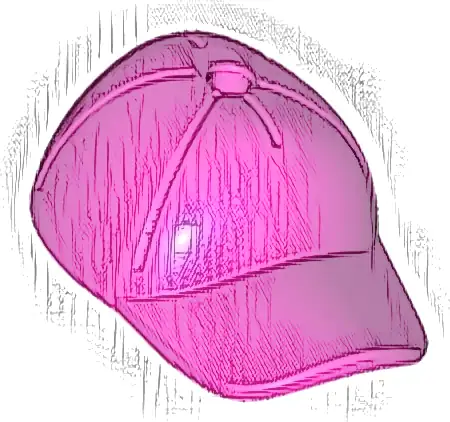 Minifigure, Headgear Cap - Short Curved Bill with Seams and Hole on Top