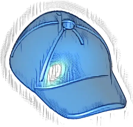 Minifigure, Headgear Cap - Short Curved Bill with Seams and Hole on Top