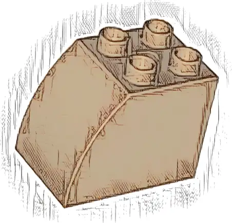 Duplo, Brick 2 x 3 x 2 Slope Curved