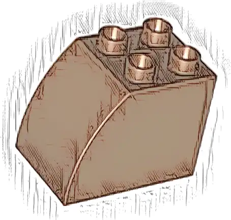 Duplo, Brick 2 x 3 x 2 Slope Curved