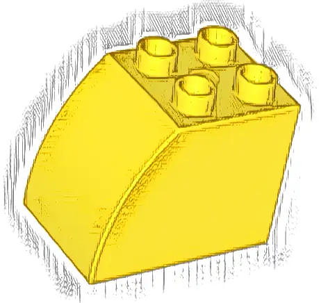 Duplo, Brick 2 x 3 x 2 Slope Curved