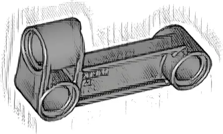 Technic, Pin Connector Perpendicular 2 x 4 Bent