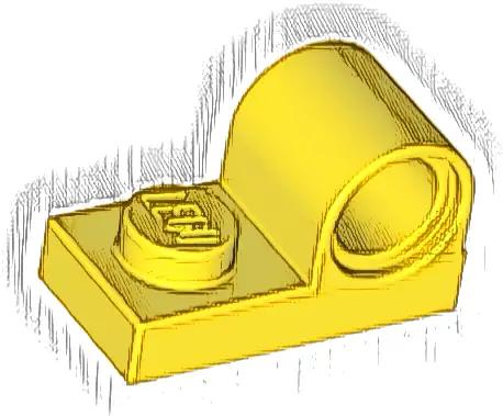 Plate, Modified 1 x 2 with Pin Hole on Top