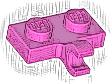 Plate, Modified 1 x 2 with Clip on Side (Horizontal Grip)