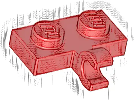 Plate, Modified 1 x 2 with Clip on Side (Horizontal Grip)