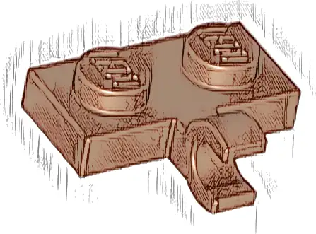 Plate, Modified 1 x 2 with Clip on Side (Horizontal Grip)