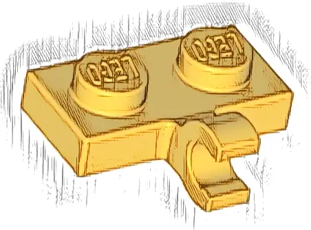 Plate, Modified 1 x 2 with Clip on Side (Horizontal Grip)
