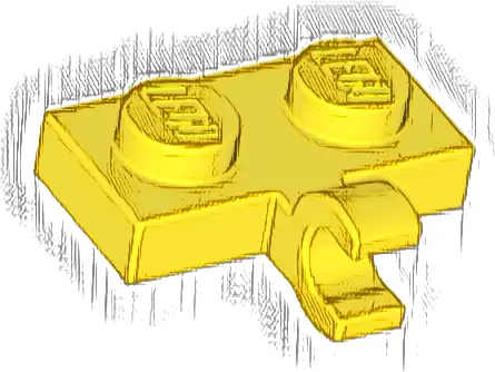 Plate, Modified 1 x 2 with Clip on Side (Horizontal Grip)