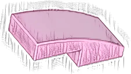 Slope, Curved 2 x 1 x 2/3