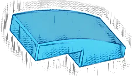 Slope, Curved 2 x 1 x 2/3