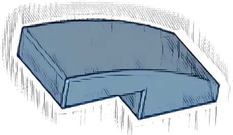 Slope, Curved 2 x 1 x 2/3