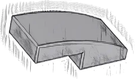 Slope, Curved 2 x 1 x 2/3