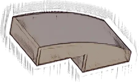 Slope, Curved 2 x 1 x 2/3