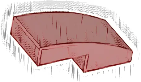 Slope, Curved 2 x 1 x 2/3