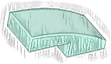 Slope, Curved 2 x 1 x 2/3