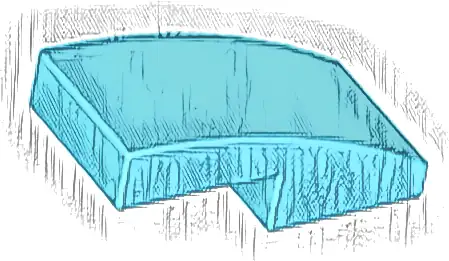 Slope, Curved 2 x 1 x 2/3