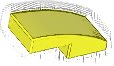 Slope, Curved 2 x 1 x 2/3