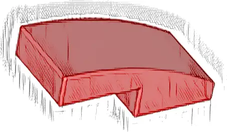 Slope, Curved 2 x 1 x 2/3