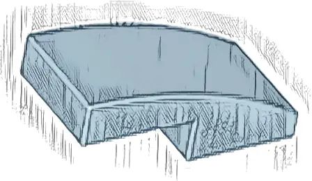 Slope, Curved 2 x 1 x 2/3