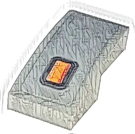 Slope, Curved 2 x 1 x 2/3 with Orange Blinker Light Pattern Model Right Side (Sticker) - Set 76917