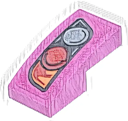 Slope, Curved 2 x 1 x 2/3 with Silver and Red Taillights and Orange Blinker Pattern Model Right Side (Sticker) - Set 77241