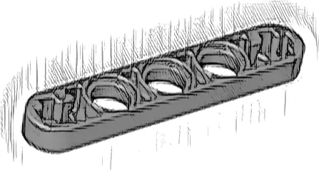 Technic, Liftarm Thin 1 x 5 - Axle Holes