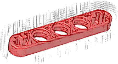Technic, Liftarm Thin 1 x 5 - Axle Holes