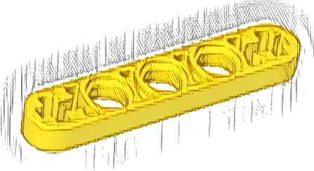 Technic, Liftarm Thin 1 x 5 - Axle Holes