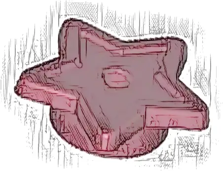 Plate, Round 1 x 1 with Star and Small Pin Hole