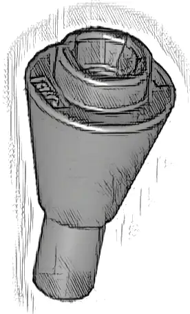 Cone 1 x 1 Inverted with Bar