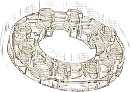 Plate, Round 4 x 4 with 2 x 2 Round Open Center