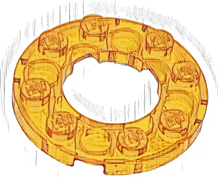 Plate, Round 4 x 4 with 2 x 2 Round Open Center