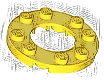 Plate, Round 4 x 4 with 2 x 2 Round Open Center