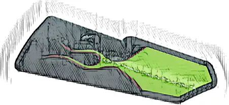 Technic, Panel Fairing #21 Very Small Smooth, Side B with Lime Flames Pattern (Sticker) - Set 42118