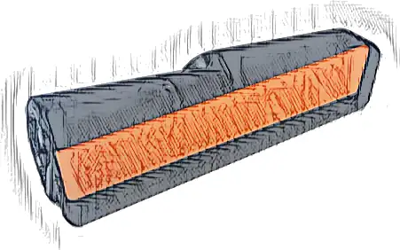 Technic, Panel Fairing #21 Very Small Smooth, Side B with Orange Stripe on Black Background Pattern (Sticker) - Set 42141