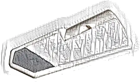 Technic, Panel Fairing #22 Very Small Smooth, Side A with Dark Bluish Gray Stripe and White Background Pattern (Sticker) - Set 42096