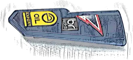 Technic, Panel Fairing #22 Very Small Smooth, Side A with 'breakz', 'OIL EXPERT', Red and White Lightning Stripes Pattern (Sticker) - Set 42109