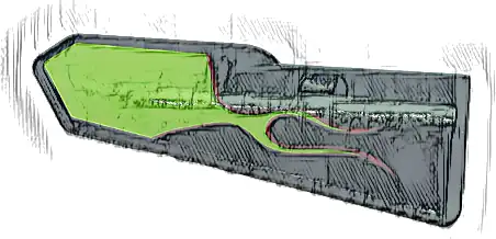 Technic, Panel Fairing #22 Very Small Smooth, Side A with Lime Flames Pattern (Sticker) - Set 42118